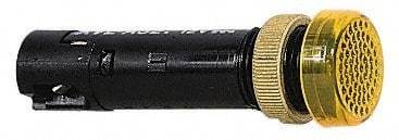 Schneider Electric - 12 V Yellow Lens LED Pilot Light - Threaded Connector, 16mm Wide - USA Tool & Supply