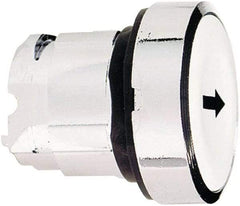 Schneider Electric - 22mm Mount Hole, Flush, Pushbutton Switch Only - Round, White Pushbutton, Nonilluminated, Momentary (MO) - USA Tool & Supply