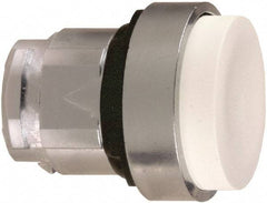 Schneider Electric - 22mm Mount Hole, Extended Straight, Pushbutton Switch Only - Round, White Pushbutton, Nonilluminated, Momentary (MO) - USA Tool & Supply