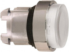 Schneider Electric - 22mm Mount Hole, Extended Straight, Pushbutton Switch Only - Round, Clear Pushbutton, Nonilluminated, Momentary (MO) - USA Tool & Supply