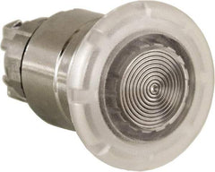 Schneider Electric - 22mm Mount Hole, Extended Mushroom Head, Pushbutton Switch Only - Round, White Pushbutton, Nonilluminated, Momentary (MO) - USA Tool & Supply