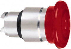 Schneider Electric - 22mm Mount Hole, Extended Mushroom Head, Pushbutton Switch Only - Round, Red Pushbutton, Nonilluminated, Momentary (MO) - USA Tool & Supply
