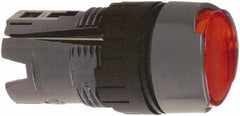 Schneider Electric - 16mm Mount Hole, Flush, Pushbutton Switch Only - Round, Red Pushbutton, Illuminated, Momentary (MO), Vibration Resistant - USA Tool & Supply