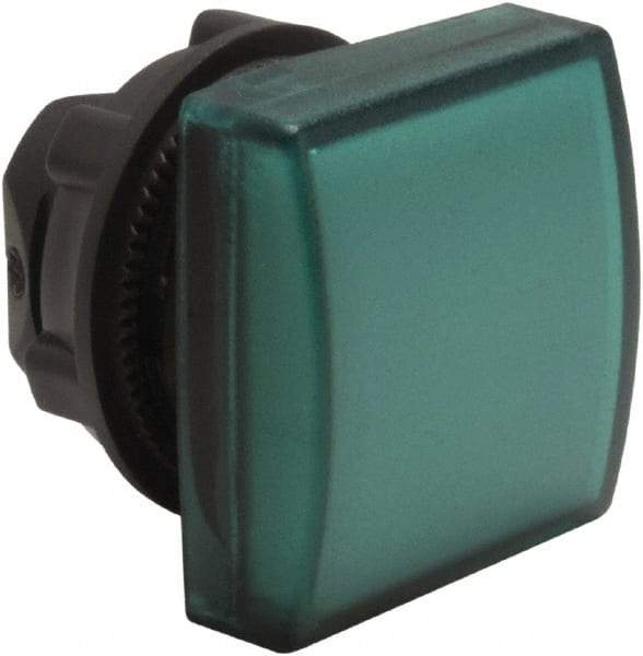 Schneider Electric - Square Pilot and Indicator Light Lens - Green - USA Tool & Supply
