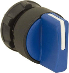 Schneider Electric - 22mm Mount Hole, 3 Position, Handle Operated, Selector Switch Only - Blue, Maintained (MA), Nonilluminated, Shock, Vibration and Water Resistant - USA Tool & Supply
