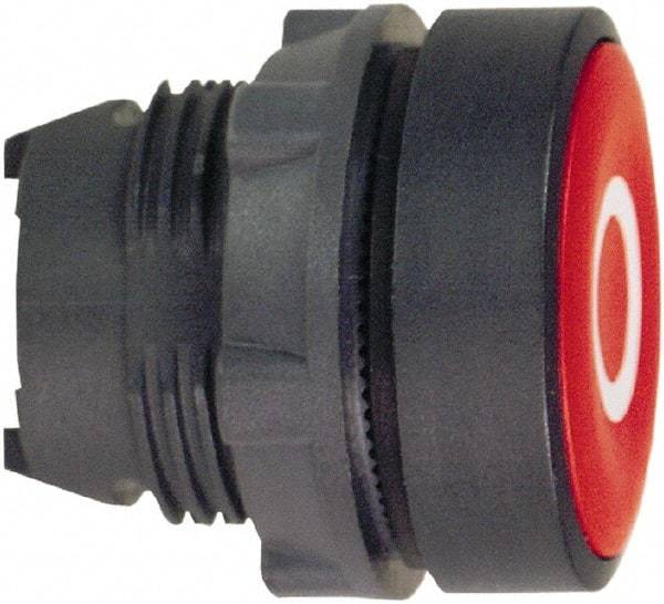 Schneider Electric - 22mm Mount Hole, Flush, Pushbutton Switch Only - Round, Red Pushbutton, Nonilluminated, Momentary (MO) - USA Tool & Supply