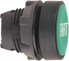 Schneider Electric - 22mm Mount Hole, Flush, Pushbutton Switch Only - Round, Green Pushbutton, Nonilluminated, Momentary (MO) - USA Tool & Supply