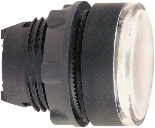Schneider Electric - 22mm Mount Hole, Flush, Pushbutton Switch Only - Round, White Pushbutton, Illuminated, Maintained (MA) - USA Tool & Supply