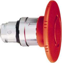 Schneider Electric - 22mm Mount Hole, Extended Mushroom Head, Pushbutton Switch Only - Round, Red Pushbutton, Maintained (MA), Momentary (MO) - USA Tool & Supply