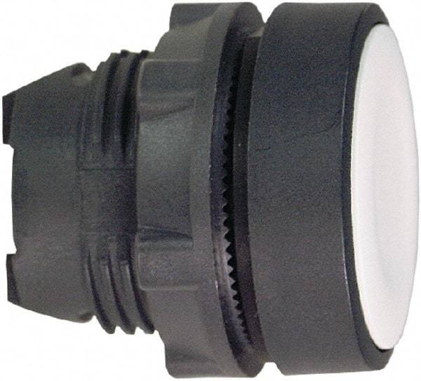 Schneider Electric - 22mm Mount Hole, Flush, Pushbutton Switch Only - Round, White Pushbutton, Nonilluminated, Momentary (MO) - USA Tool & Supply