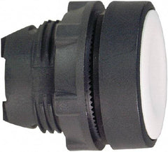 Schneider Electric - 22mm Mount Hole, Flush, Pushbutton Switch Only - Round, White Pushbutton, Nonilluminated, Momentary (MO) - USA Tool & Supply