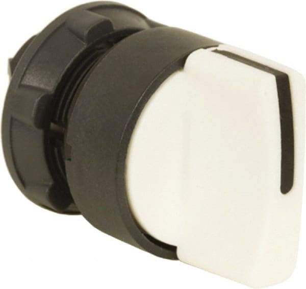 Schneider Electric - 22mm Mount Hole, 3 Position, Handle Operated, Selector Switch Only - White, Maintained (MA), Nonilluminated, Shock, Vibration and Water Resistant - USA Tool & Supply