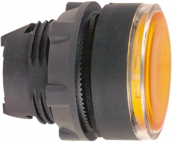 Schneider Electric - 22mm Mount Hole, Flush, Pushbutton Switch Only - Round, Orange Pushbutton, Illuminated, Maintained (MA) - USA Tool & Supply