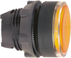 Schneider Electric - 22mm Mount Hole, Flush, Pushbutton Switch Only - Round, Orange Pushbutton, Illuminated, Maintained (MA) - USA Tool & Supply