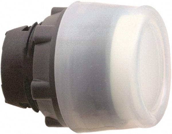 Schneider Electric - 22mm Mount Hole, Extended Straight, Pushbutton Switch Only - Round, White Pushbutton, Nonilluminated, Momentary (MO) - USA Tool & Supply