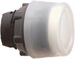 Schneider Electric - 22mm Mount Hole, Extended Straight, Pushbutton Switch Only - Round, White Pushbutton, Nonilluminated, Momentary (MO) - USA Tool & Supply