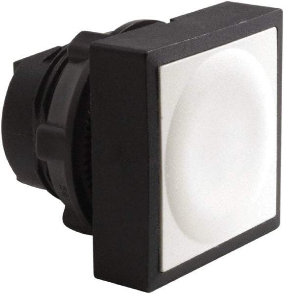 Schneider Electric - 22mm Mount Hole, Flush, Pushbutton Switch Only - Square, White Pushbutton, Nonilluminated, Momentary (MO) - USA Tool & Supply
