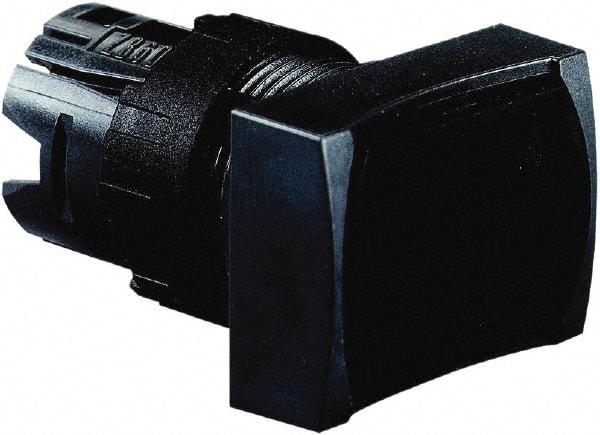 Schneider Electric - 16mm Mount Hole, Flush, Pushbutton Switch Only - Rectangle, Black Pushbutton, Nonilluminated, Momentary (MO), Vibration Resistant - USA Tool & Supply