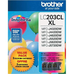 Brother - Cyan, Magenta & Yellow Ink Cartridge - Use with Brother MFC-J460DW, J480DW, J485DW, J680DW, J880DW, J885DW, J4320DW, J4420DW, J4620DW, J5520DW, J5620DW, J5720DW - USA Tool & Supply