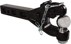 Buyers Products - 12,000 Lb Capacity, 15.52" Long, 2" Shank, Pintle Hook Hitch Drawbar with Ball - Vehicle Class Unrated, 9/16" Ball Hole Diam, 2-5/16" Ball Diam - USA Tool & Supply