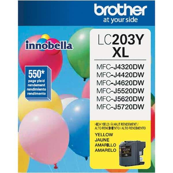 Brother - Yellow Ink Cartridge - Use with Brother MFC-J460DW, J480DW, J485DW, J680DW, J880DW, J885DW, J4320DW, J4420DW, J4620DW, J5520DW, J5620DW, J5720DW - USA Tool & Supply