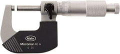 Mahr - 150 to 175mm Range, 0.01mm Graduation, Mechanical Outside Micrometer - Ratchet Stop Thimble - USA Tool & Supply