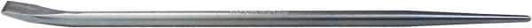 Mayhew - 15" OAL Straight Pry Bar - 1/2" Wide, Zinc Plated Steel - USA Tool & Supply