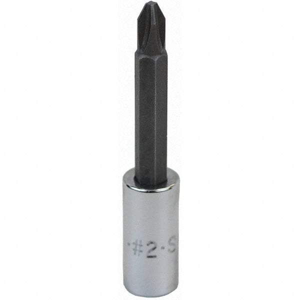 SK - Screwdriver & Drag Link Sockets - 3/8"DR #2X2 CHRM PHILLIPS SCRDRVR SCKT BIT - USA Tool & Supply