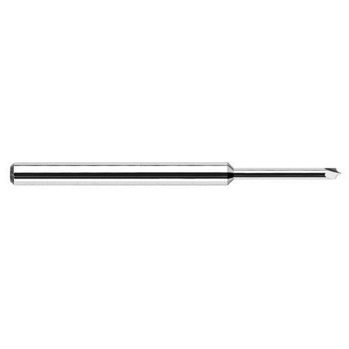 Corner Rounding End Mills - 0.0050″ Radius × 0.0100″ Pilot Diameter × 0.3750″ (3/8″) Neck Length Carbide 5° Flare Corner Rounding End Mills, 2 Flutes - Exact Industrial Supply