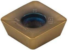 Kennametal - SDET433 Grade KC725M Carbide Milling Insert - TiN/TiCN/TiN Finish, 3/16" Thick, 1/2" Inscribed Circle, 1.19mm Corner Radius - USA Tool & Supply