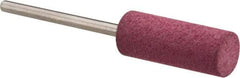 Value Collection - 8mm Max Diam x 20mm Long, Cylinder, Rubberized Point - Coarse Grade, Ceramic, Mounted - USA Tool & Supply
