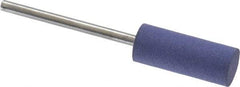 Value Collection - 8mm Max Diam x 20mm Long, Cylinder, Rubberized Point - Very Fine Grade, Ceramic, Mounted - USA Tool & Supply