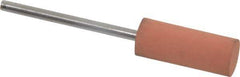 Value Collection - 8mm Max Diam x 20mm Long, Cylinder, Rubberized Point - Very Fine Grade, Ceramic, Mounted - USA Tool & Supply