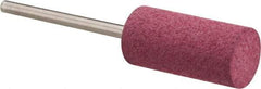 Value Collection - 10mm Max Diam x 20mm Long, Cylinder, Rubberized Point - Coarse Grade, Ceramic, Mounted - USA Tool & Supply