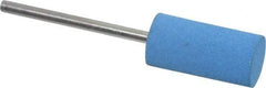 Value Collection - 10mm Max Diam x 20mm Long, Cylinder, Rubberized Point - Medium Grade, Ceramic, Mounted - USA Tool & Supply