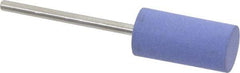Value Collection - 10mm Max Diam x 20mm Long, Cylinder, Rubberized Point - Very Fine Grade, Ceramic, Mounted - USA Tool & Supply