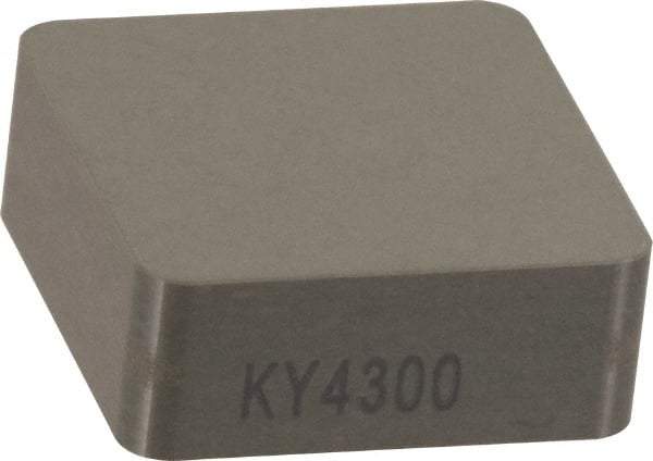 Kennametal - SNG453 T0420 Grade KY4300 Ceramic Turning Insert - Al2O3/SiCw Finish, 90° Square, 1/2" Inscr Circle, 5/16" Thick, 3/64" Corner Radius - USA Tool & Supply