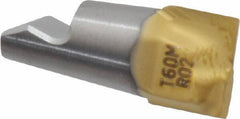 Seco - MM08 D03 Grade T60M Carbide Keyway Milling Tip Insert - TiAlN/TiN Finish, 2 Flutes, 0.307" Cutting Diam, 0.216" Depth of Cut, 0.267" Extension, 0.008" Cnr Rad - USA Tool & Supply