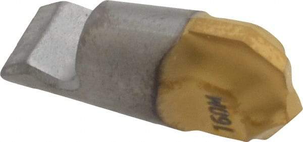 Seco - MM08 E03 Grade T60M Carbide Chamfer Milling Tip Insert - TiAlN/TiN Finish, 2 Flutes, 0.315" Cutting Diam, 0.079" Depth of Cut, 0.264" Extension, 0.138" Cnr Rad - USA Tool & Supply