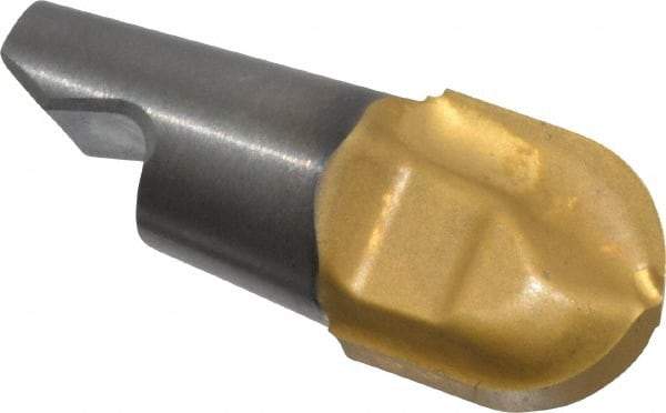 Seco - MM08 MD03 Grade T60M Carbide Ball Nose Milling Tip Insert - TiAlN/TiN Finish, 2 Flutes, 0.315" Cutting Diam, 0.322" Depth of Cut, 0.371" Extension, 0.157" Cnr Rad - USA Tool & Supply