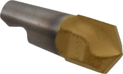 Seco - MM08 M03 Grade T60M Carbide Center Drill Milling Tip Insert - TiAlN/TiN Finish, 2 Flutes, 0.315" Cutting Diam, 1/8" Depth of Cut, 0.372" Extension, 0.244" Cnr Rad - USA Tool & Supply