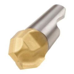 Seco - MM08 E03 Grade T60M Carbide Chamfer Milling Tip Insert - TiAlN/TiN Finish, 2 Flutes, 0.315" Cutting Diam, 0.13" Depth of Cut, 0.302" Extension, 0.114" Cnr Rad - USA Tool & Supply