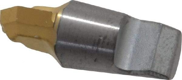 Seco - MM10 E03 Grade T60M Carbide Chamfer Milling Tip Insert - TiAlN/TiN Finish, 2 Flutes, 0.394" Cutting Diam, 0.102" Depth of Cut, 0.334" Extension, 0.173" Cnr Rad - USA Tool & Supply
