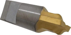 Seco - MM12 MD05 Grade T60M Carbide End Milling Tip Insert - TiAlN/TiN Finish, 2 Flutes, 0.472" Cutting Diam, 0.324" Depth of Cut, 0.401" Extension, 0.031" Cnr Rad - USA Tool & Supply