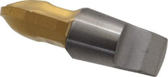 Seco - MM12 M05 Grade T60M Carbide End Milling Tip Insert - TiAlN/TiN Finish, 2 Flutes, 1/2" Cutting Diam, 0.555" Depth of Cut, 0.627" Extension, 1/4" Cnr Rad - USA Tool & Supply