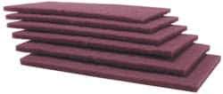 Norton - Very Fine Grade, Aluminum Oxide Hand Pad - Maroon, 6" Wide x 9" Long, Nonwoven - USA Tool & Supply