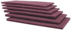 Norton - Very Fine Grade, Aluminum Oxide Hand Pad - Maroon, 6" Wide x 9" Long, Nonwoven - USA Tool & Supply