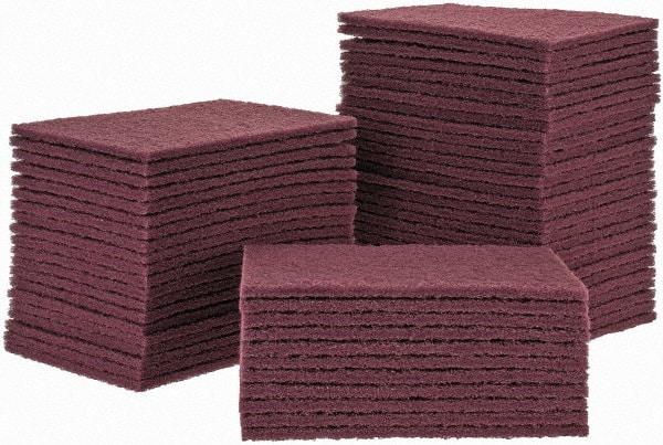 Merit Abrasives - Very Fine Grade, Aluminum Oxide Hand Pad - 6" Wide x 9" Long, Nonwoven - USA Tool & Supply