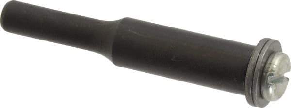 Value Collection - 3/16" Hole, Screw Lock Wheel Mandrel - 2" OAL, 1/2" Max Wheel Width, 1/4" Shank Diam - USA Tool & Supply