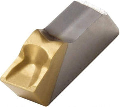 Seco - 150.1016 16 T25M Grade, 0.098" Cutting Width, Carbide Cutoff Insert - 6° Right Hand Lead Angle, 0.007" Cnr Rad, TiCN Coated, Single End - USA Tool & Supply